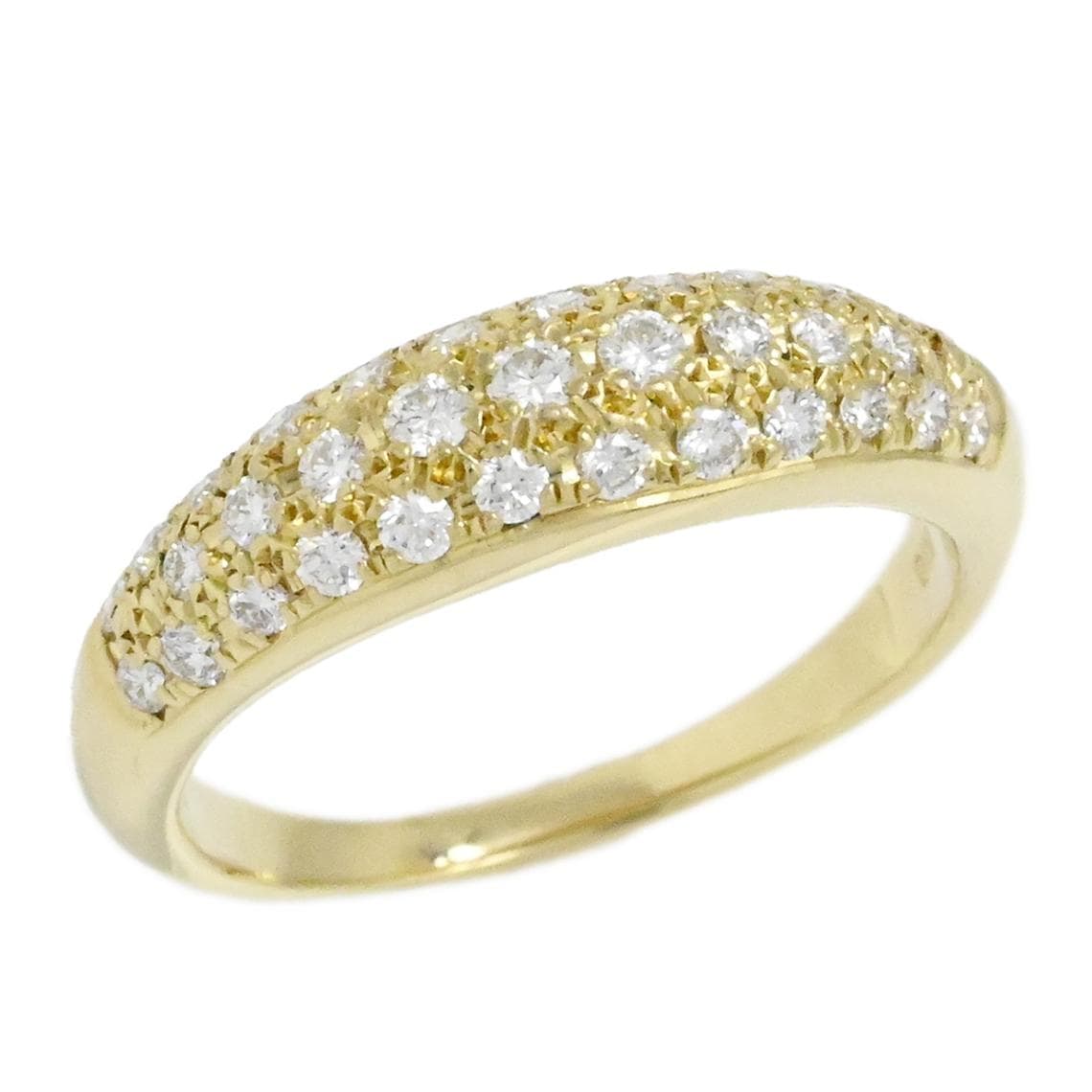 タサキ TASAKI K18YG イエローゴールド パヴェ ダイヤ0.43ct サイズ12号 指輪 レディース  2117
