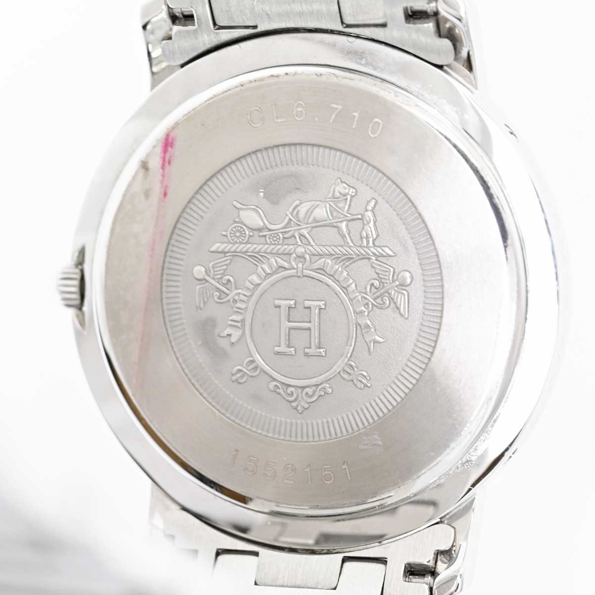 エルメス HERMES クリッパー CL6.710 SS デイト メンズ クォーツ 7871