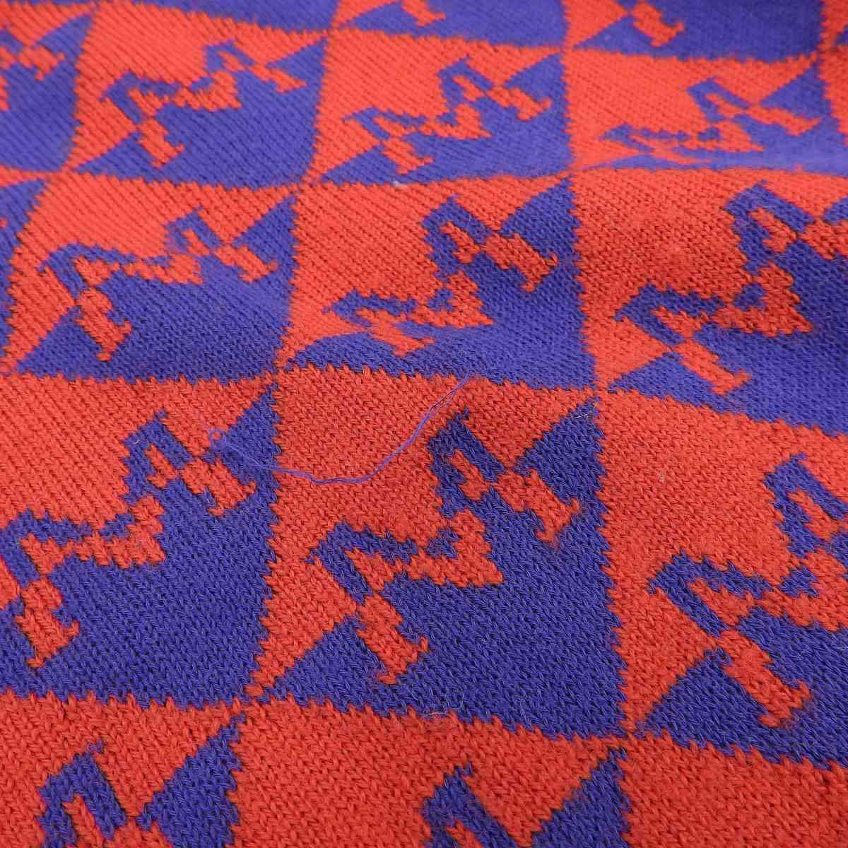 モンクレール MONCLER 長袖 セーター ウール コットン レッド ブルー