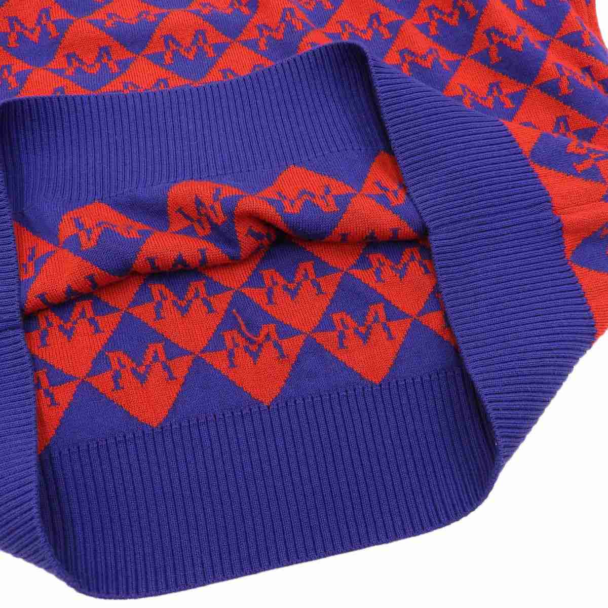 モンクレール MONCLER 長袖 セーター ウール コットン レッド ブルー