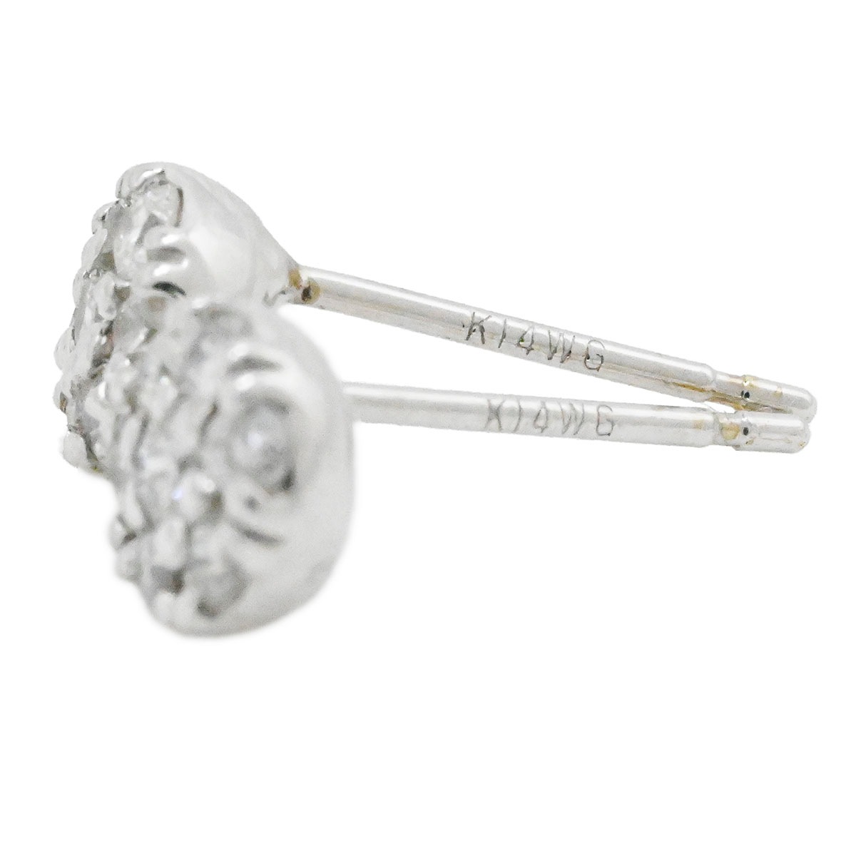 【大感謝祭り】K18WG☆高品質ダイヤ0.15ct+0.15ctの揺れるピアス K18WG ホワイトゴールド ダイヤ0.15ct 0.15ct ダイヤピアス レディース