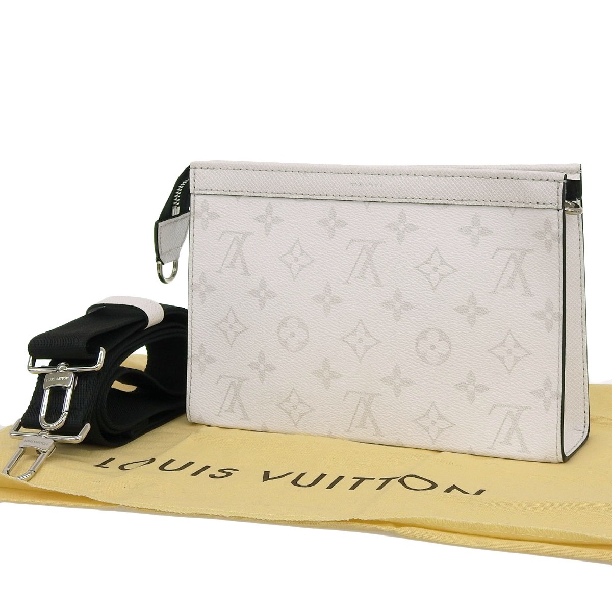 ルイヴィトン LOUIS VUITTON タイガラマ ガストンウェアラブル ショルダーバッグ ななめ掛け モノグラムキャンバス ホワイト メンズ M30935 4758