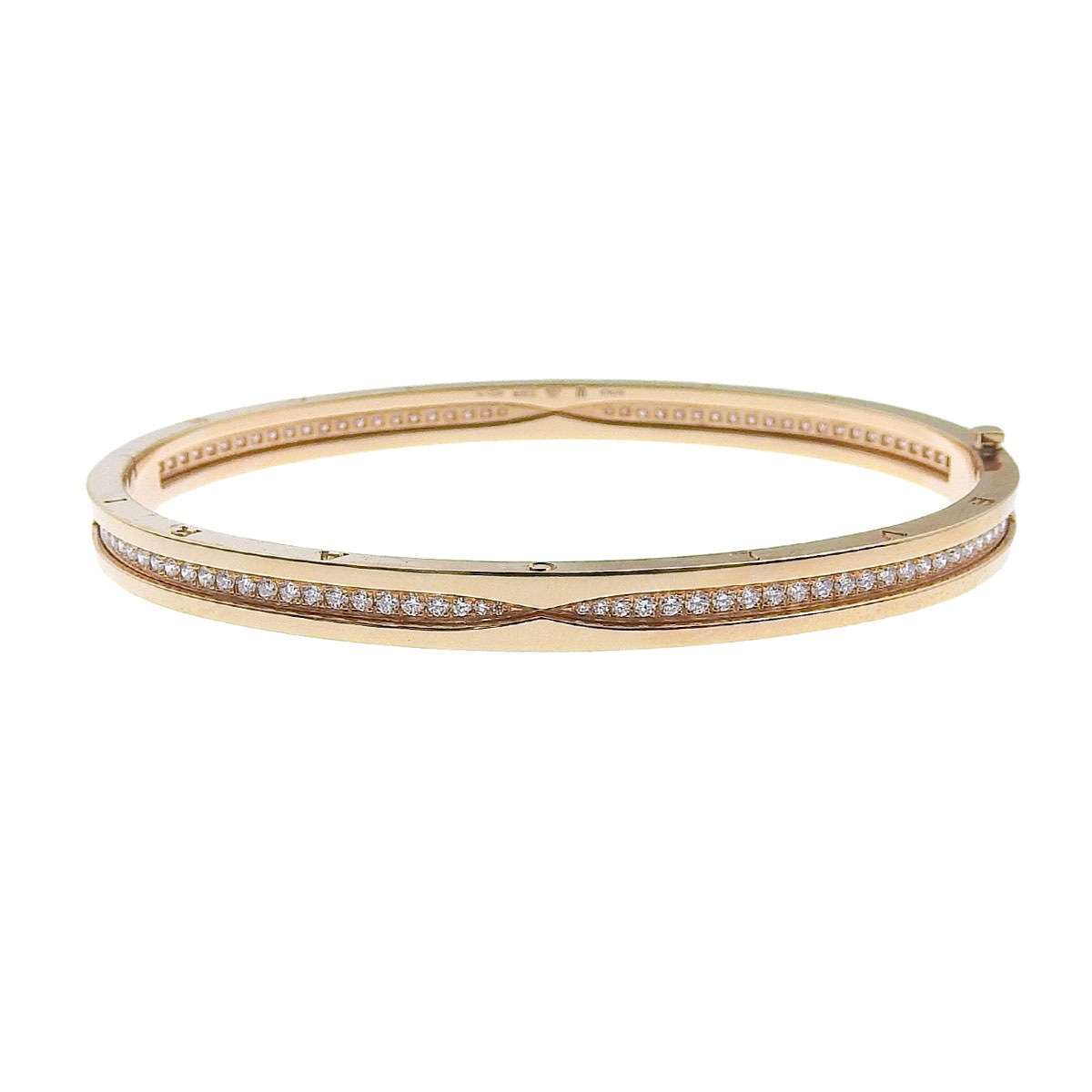 ブルガリ BVLGARI ビーゼロワン バングル 750PG ダイヤモンド