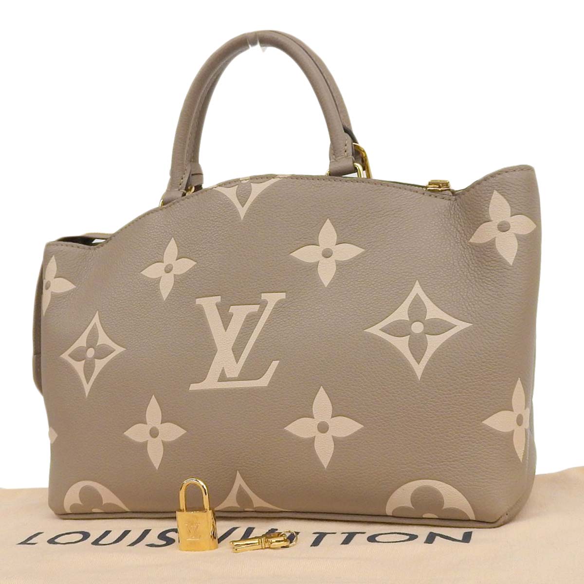 ルイヴィトン LOUIS VUITTON バイカラーモノグラム アンプラント プティ・パレPM ハンドバッグ トゥルトレール クレーム M58914 レディース 4290