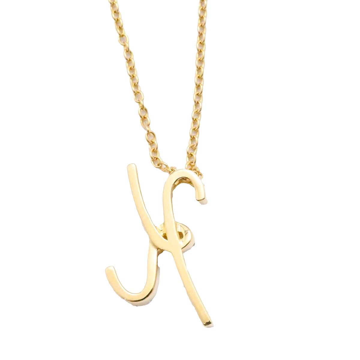 ポンテヴェキオ PONTE VECCHIO K18ＹG イエローゴールド イニシャルK アルファベット ダイヤ0.18ct ネックレス レディース  3593
