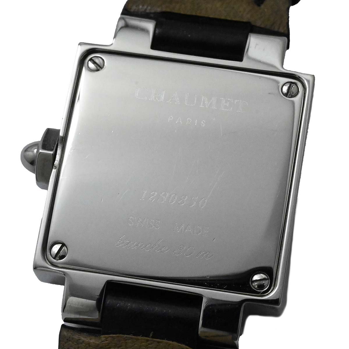 ショーメ CHAUMET スティルドゥショーメ ダイヤ12P 革ベルト レディース SS クォーツ  3665