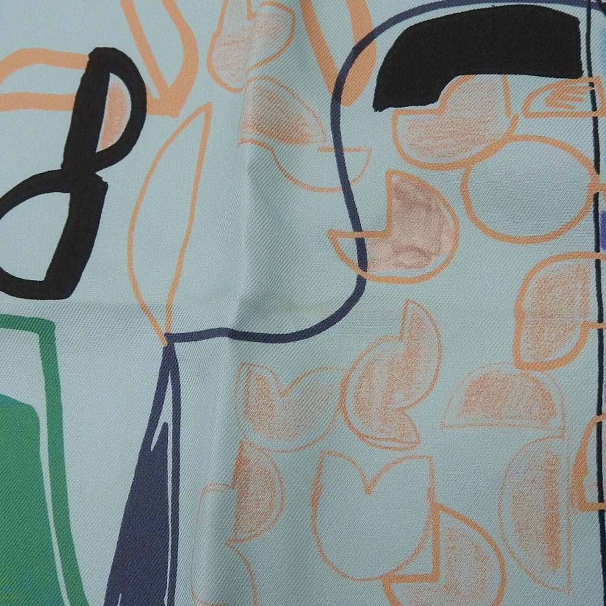 エルメス HERMES カレ90 MODERNISME TROPCAL 熱帯のモダニズム スカーフ シルク グリーン系 レディース 4600