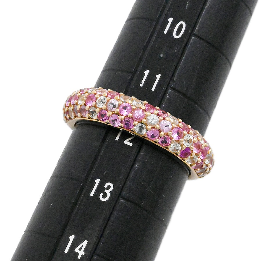 ノンブランド K18PG ピンクゴールド ピンクサファイア×マルチカラーサファイア 1.20ct リング サイズ12号 レディース ジュエリー  2058