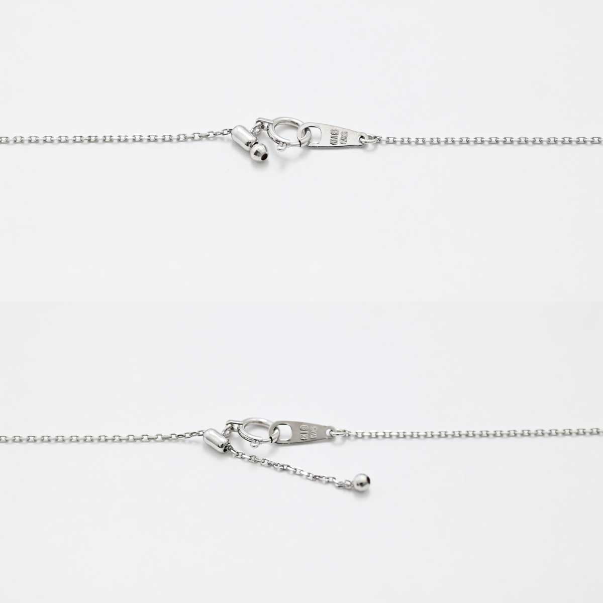 カシケイ Kashikey K18ＷG ホワイトゴールド 750WG アンフォゲッタブル クローバー ブラウンダイヤ0.40ct  ネックレス レディース  3516