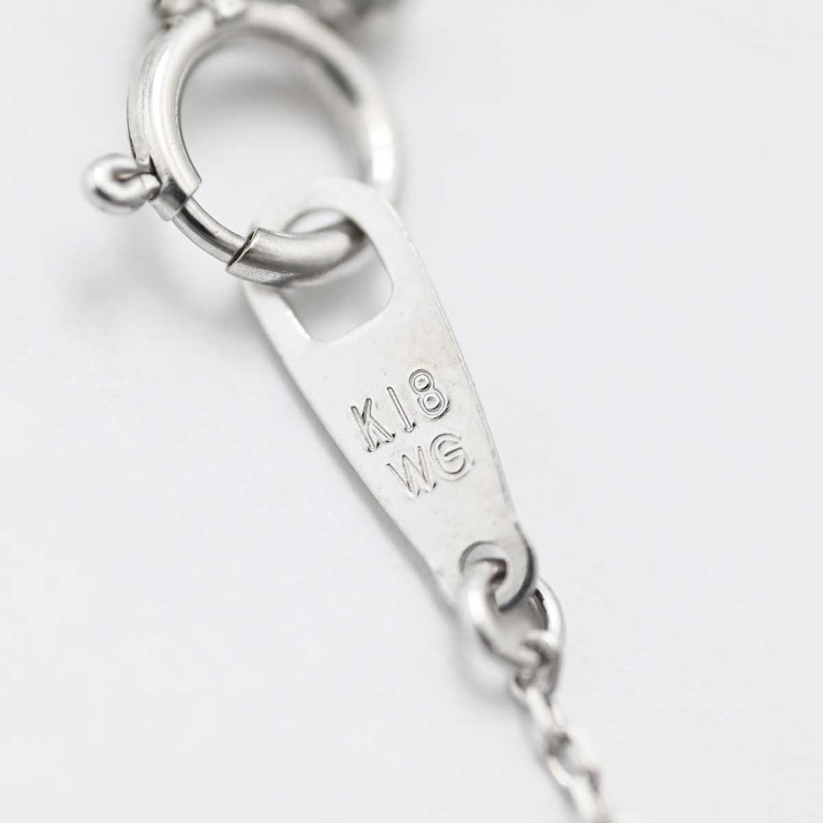 カシケイ Kashikey K18ＷG ホワイトゴールド 750WG アンフォゲッタブル クローバー ブラウンダイヤ0.40ct  ネックレス レディース  3516