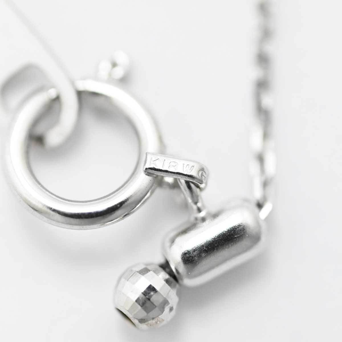 カシケイ Kashikey K18ＷG ホワイトゴールド 750WG アンフォゲッタブル クローバー ブラウンダイヤ0.40ct  ネックレス レディース  3516