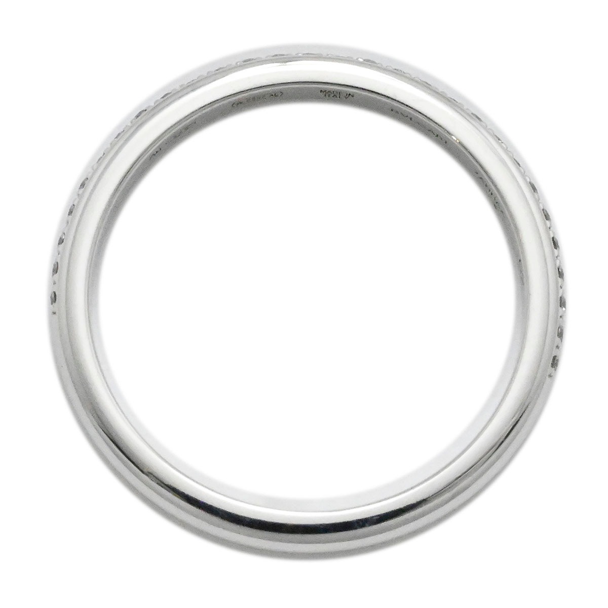 ブルガリ BVLGARI 750WG K18WG ホワイトゴールド ダイヤ ローマアモール ハーフエタニティリング サイズ52 レディース  3956