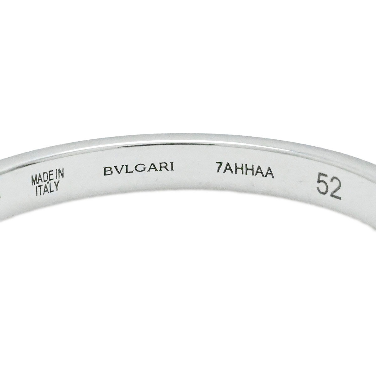 ブルガリ BVLGARI 750WG K18WG ホワイトゴールド ダイヤ ローマアモール ハーフエタニティリング サイズ52 レディース  3956