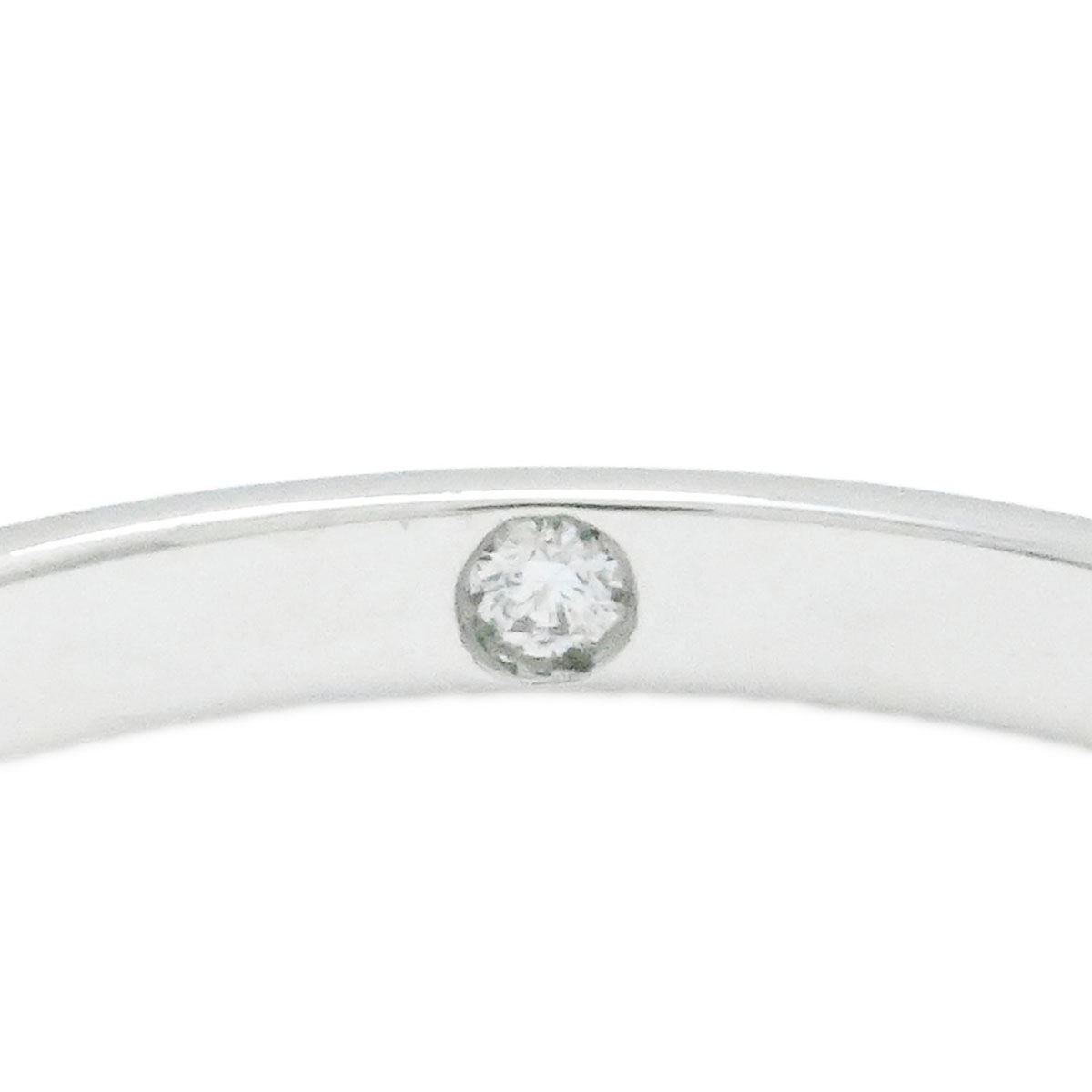 ブルガリ BVLGARI 750WG K18WG ホワイトゴールド ダイヤ ローマアモール ハーフエタニティリング サイズ52 レディース  3956