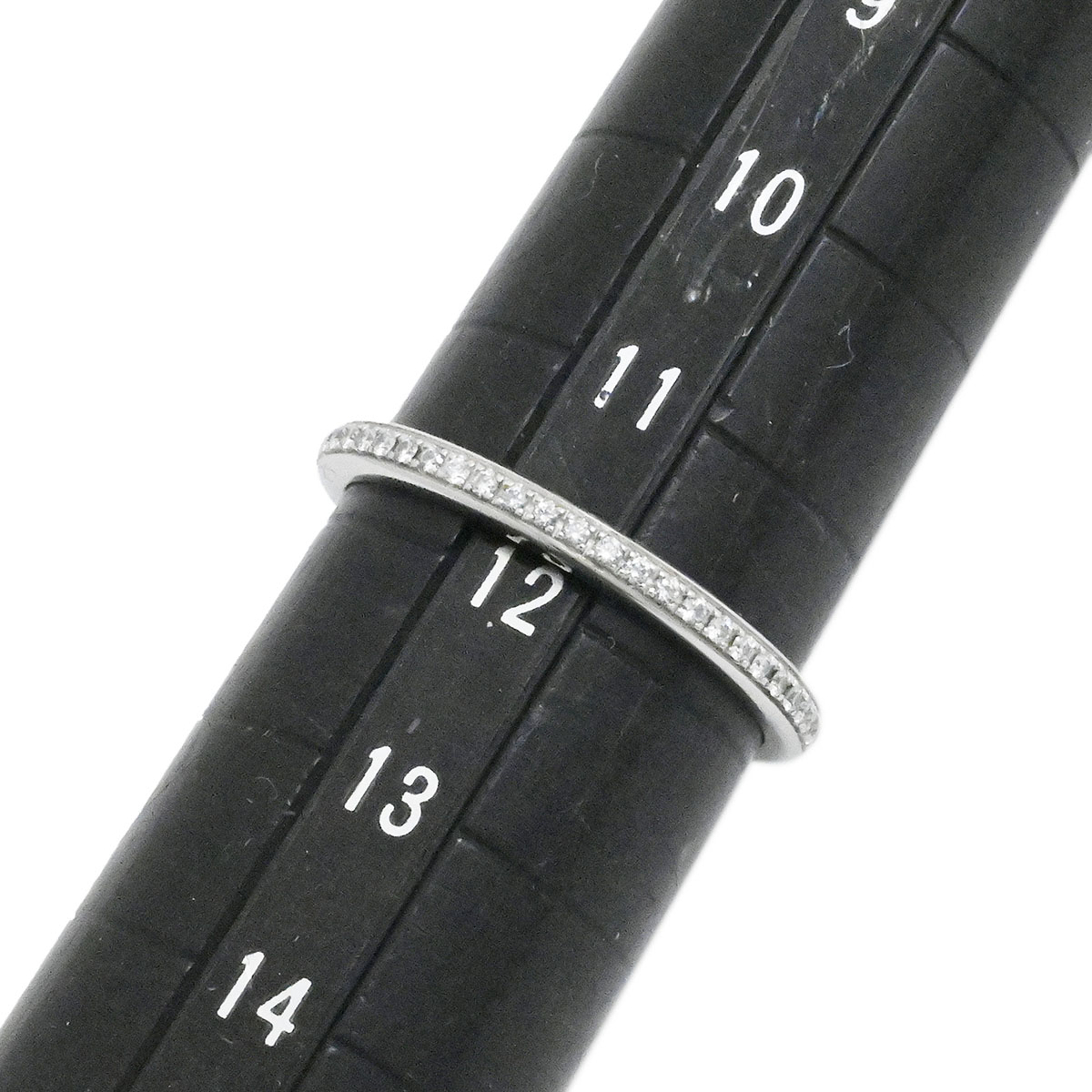 ブルガリ BVLGARI 750WG K18WG ホワイトゴールド ダイヤ ローマアモール ハーフエタニティリング サイズ52 レディース  3956