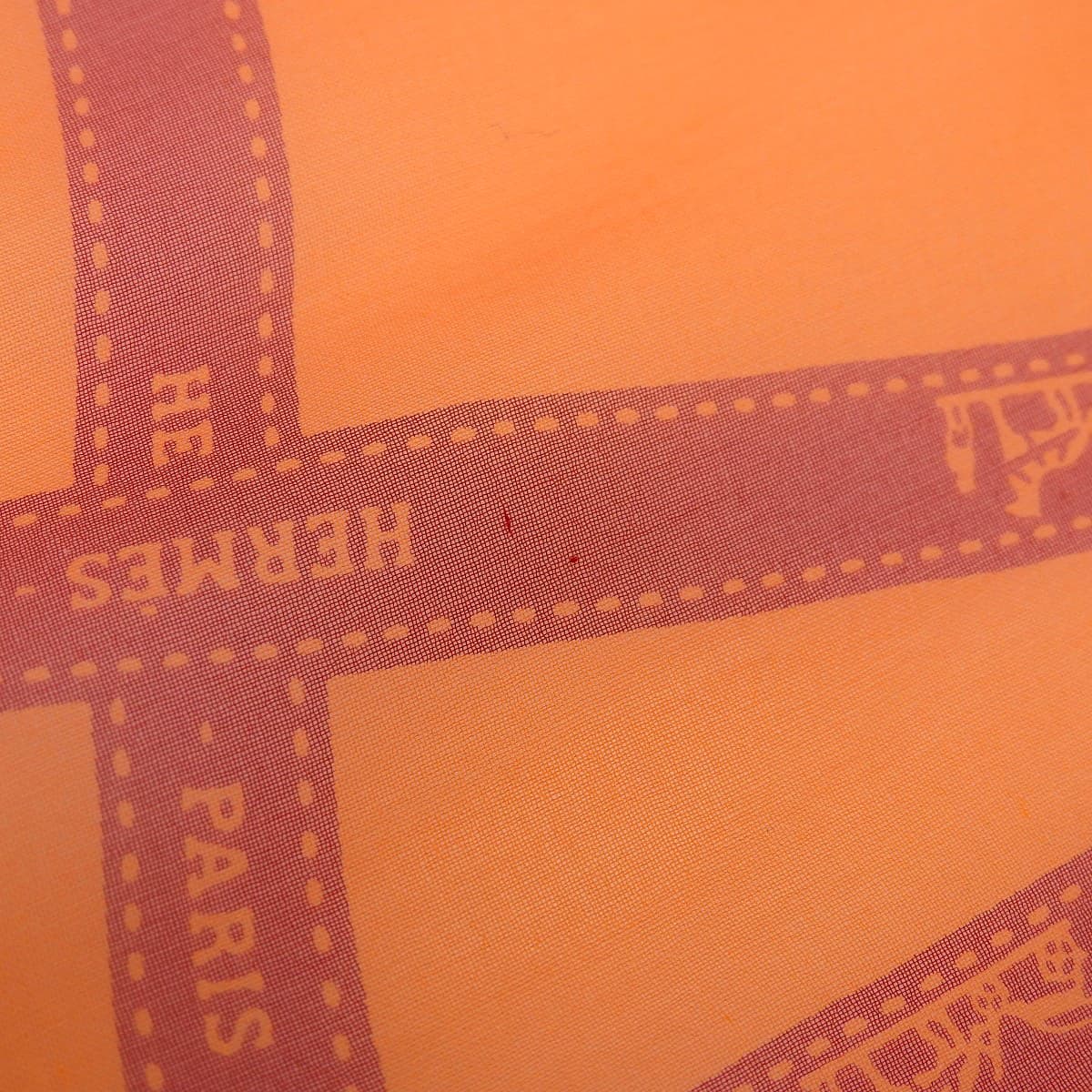 エルメス HERMES ボルデュックリボン シフォンスカーフ 軽量 シルク オレンジ レディース 4760