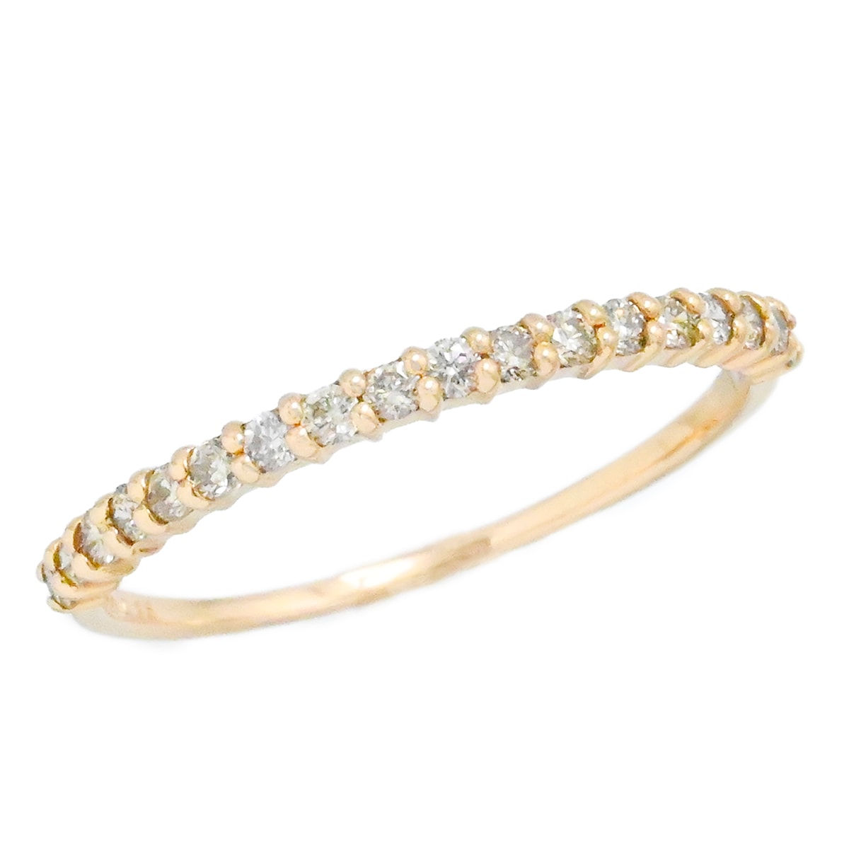 ノンブランド K18PG ピンクゴールド ダイヤ0.25ct ハーフエタニティ