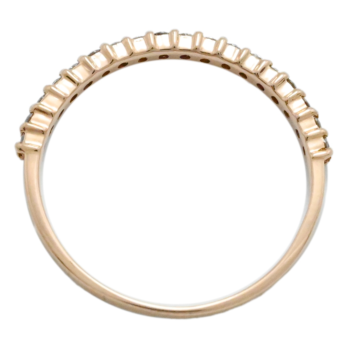 ノンブランド K18PG ピンクゴールド ダイヤ0.25ct ハーフエタニティ