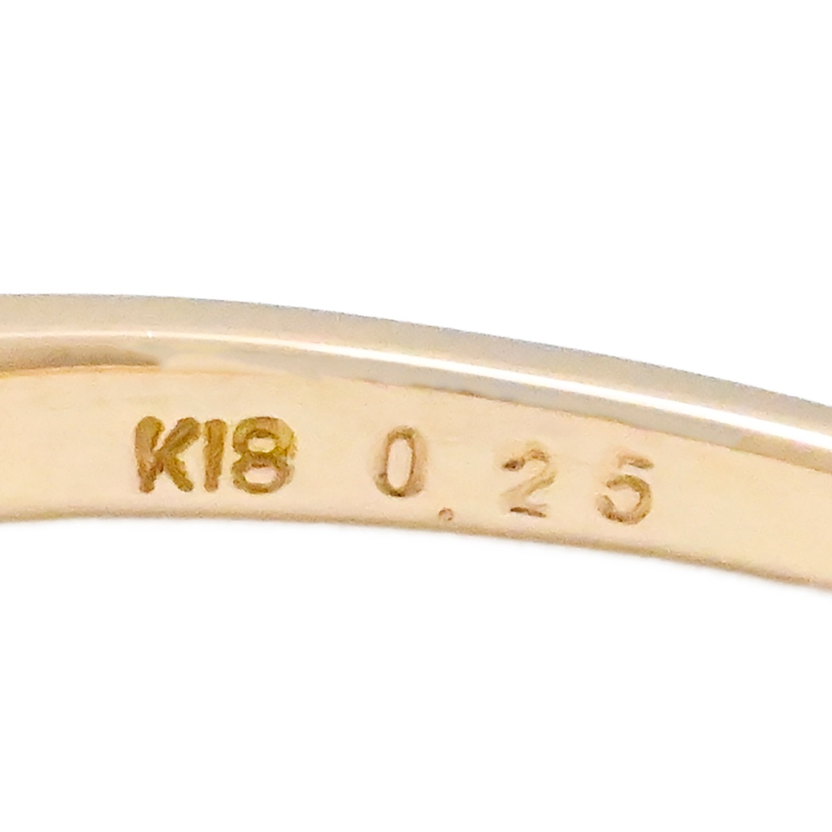 ノンブランド K18PG ピンクゴールド ダイヤ0.25ct ハーフエタニティリング サイズ13号 レディース ジュエリー  2059