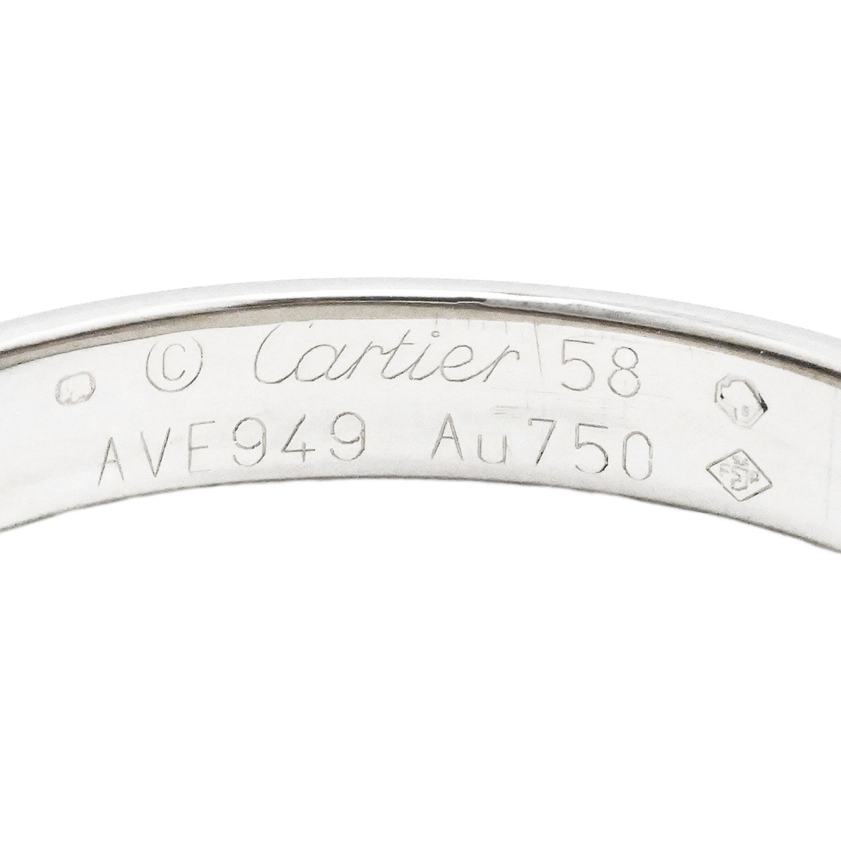 カルティエ CARTIER 750WG ホワイトゴールド ミニラブリング サイズ58