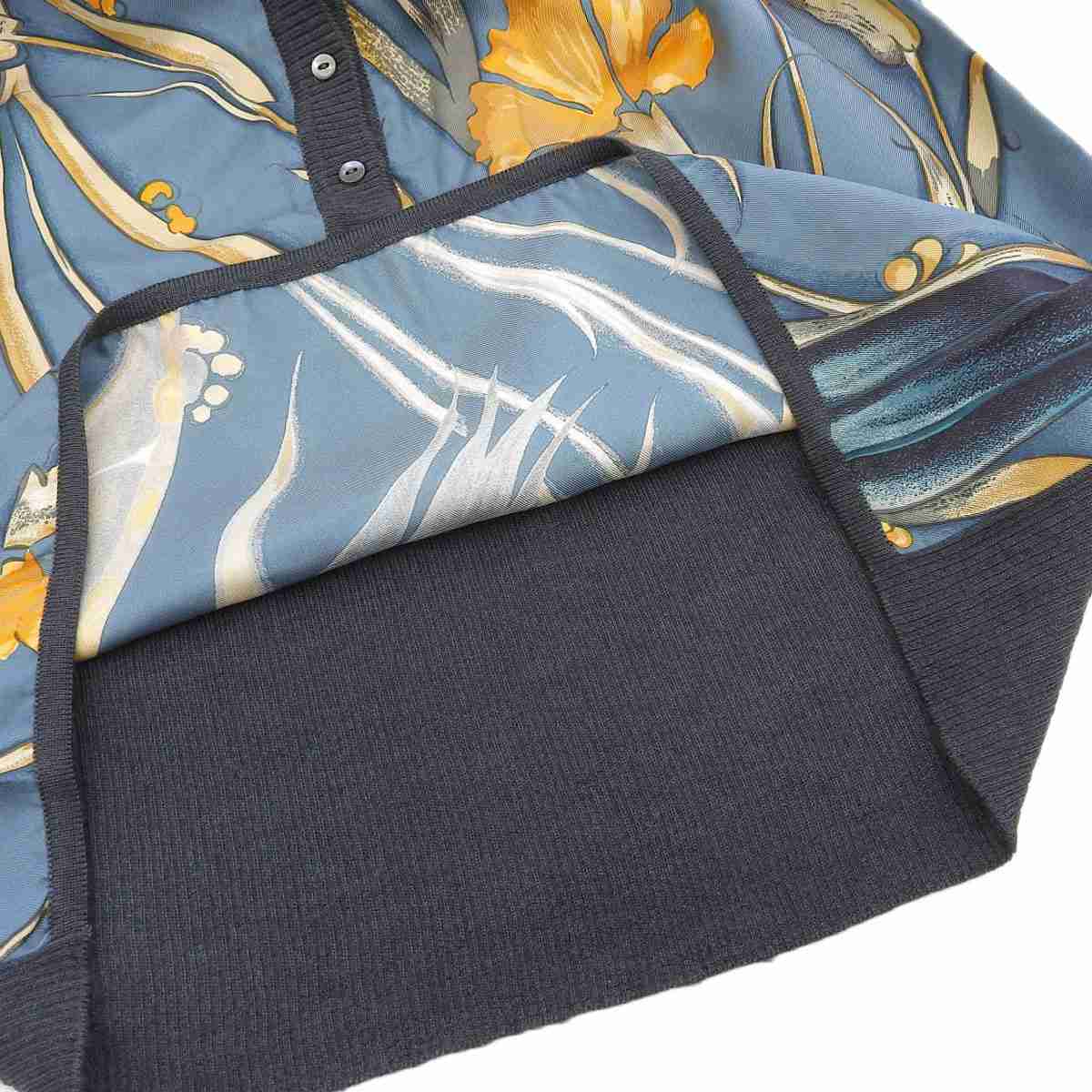 エルメス HERMES プルオーバー 長袖 シャツ ニット シルク カシミヤ グリーン系 ME レディース 8897