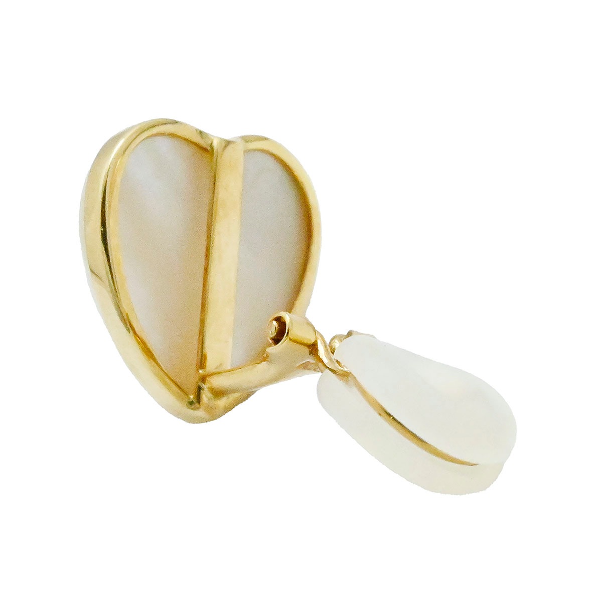  K18ＹG イエローゴールド マベパール ハートモチーフ イヤリング レディース  3760