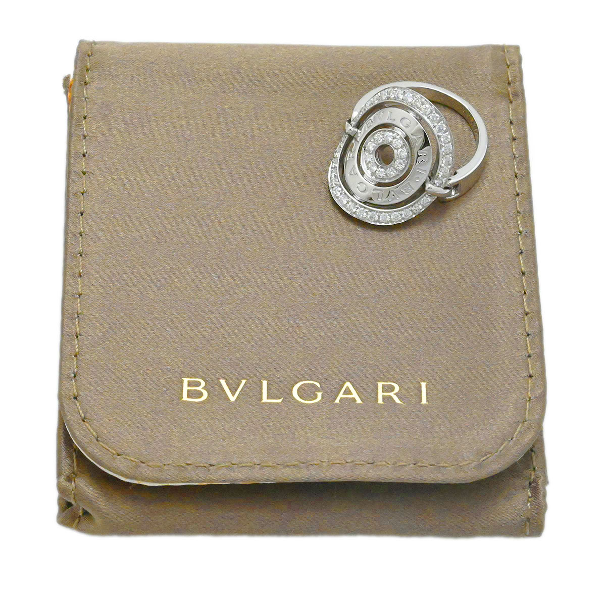 ブルガリ BVLGARI 750WG K18WG ホワイトゴールド アストラーレ チェルキ ダイヤ リング サイズ17  3878