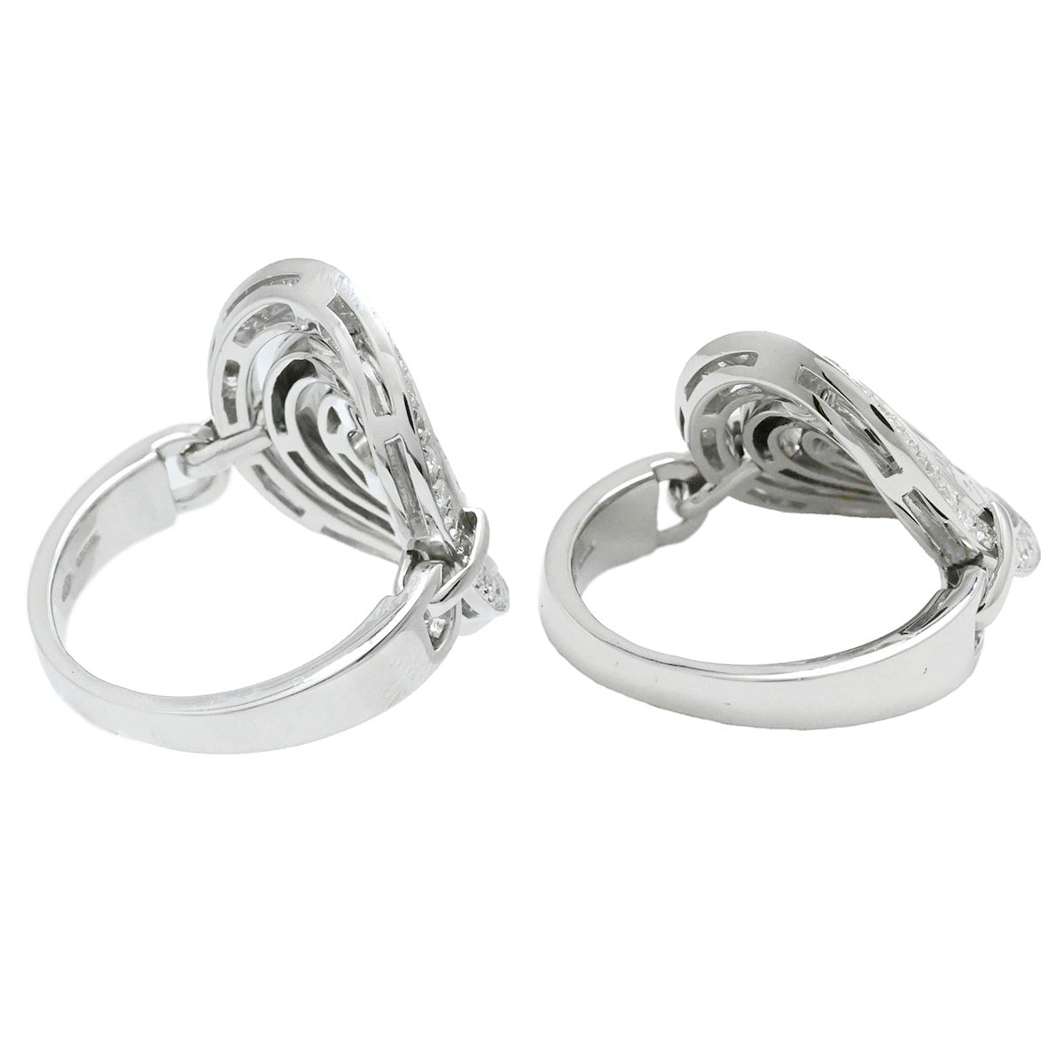 ブルガリ BVLGARI 750WG K18WG ホワイトゴールド アストラーレ チェルキ ダイヤ リング サイズ17  3878