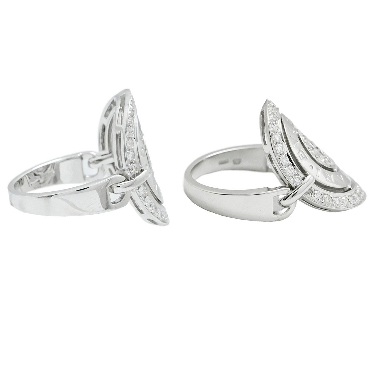 ブルガリ BVLGARI 750WG K18WG ホワイトゴールド アストラーレ チェルキ ダイヤ リング サイズ17  3878