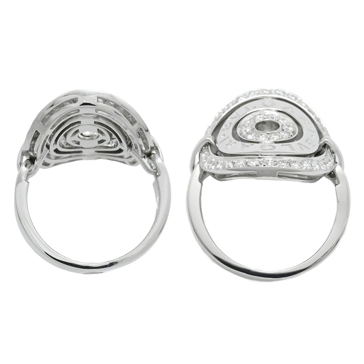 ブルガリ BVLGARI 750WG K18WG ホワイトゴールド アストラーレ チェルキ ダイヤ リング サイズ17  3878