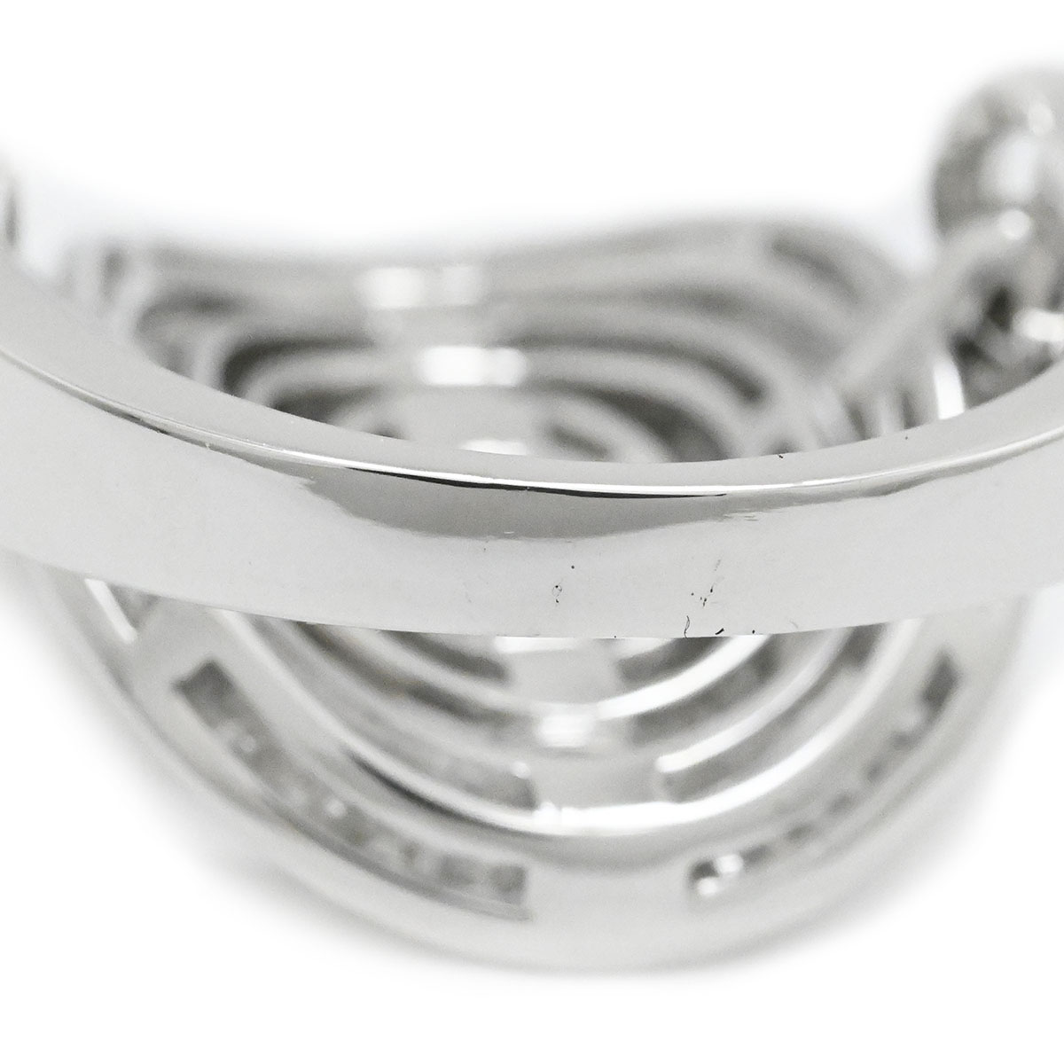 ブルガリ BVLGARI 750WG K18WG ホワイトゴールド アストラーレ チェルキ ダイヤ リング サイズ17  3878