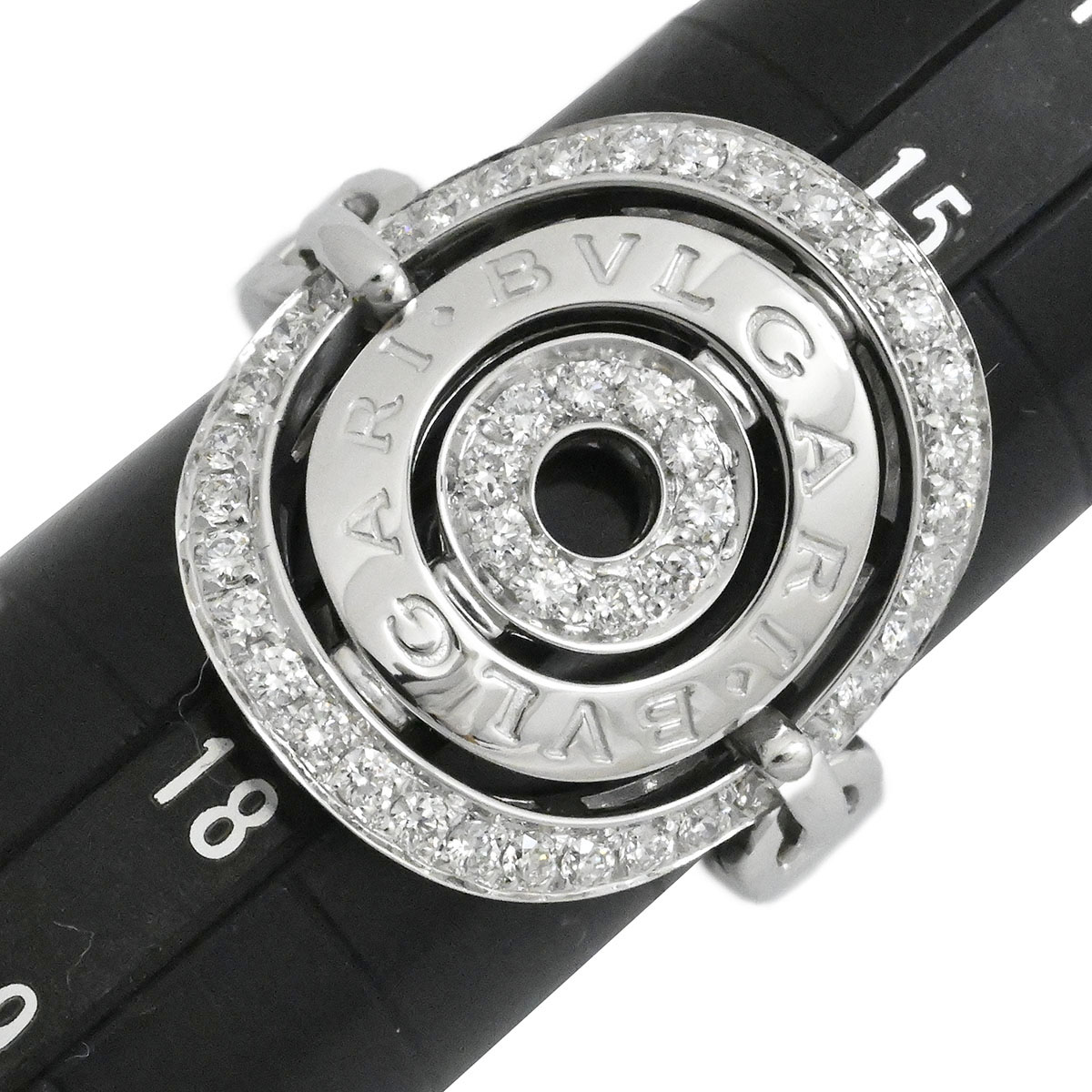 ブルガリ BVLGARI 750WG K18WG ホワイトゴールド アストラーレ チェルキ ダイヤ リング サイズ17  3878