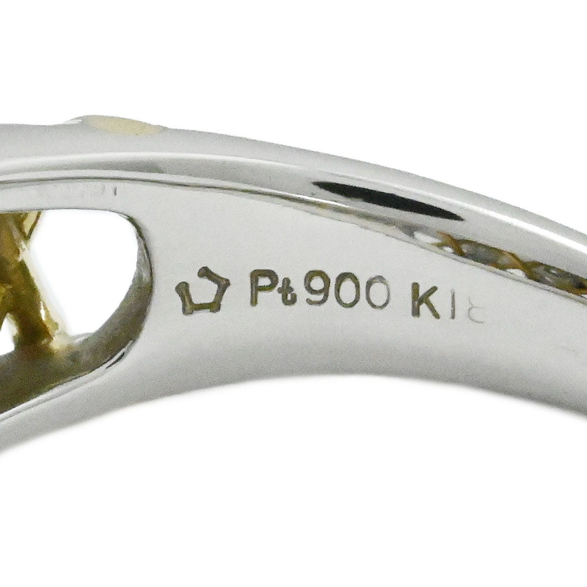 星の砂 HOSHINOSUNA K18YG/PT900 ダイヤ0.39ct イエローゴールド プラチナ ダイヤモンド リング サイズ17号 レディース  3957