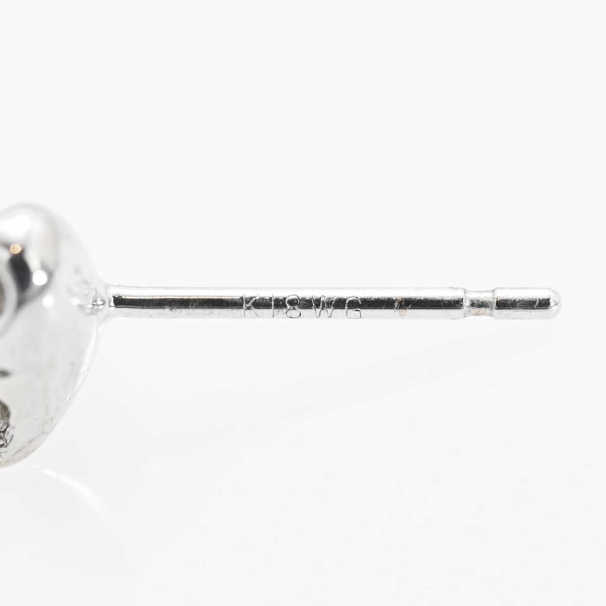 ✨4℃✨k18ホワイトゴールド✨ダイヤハート❤️ピアス K18WG ホワイトゴールド ダイヤ ハート ピアス レディース 3169