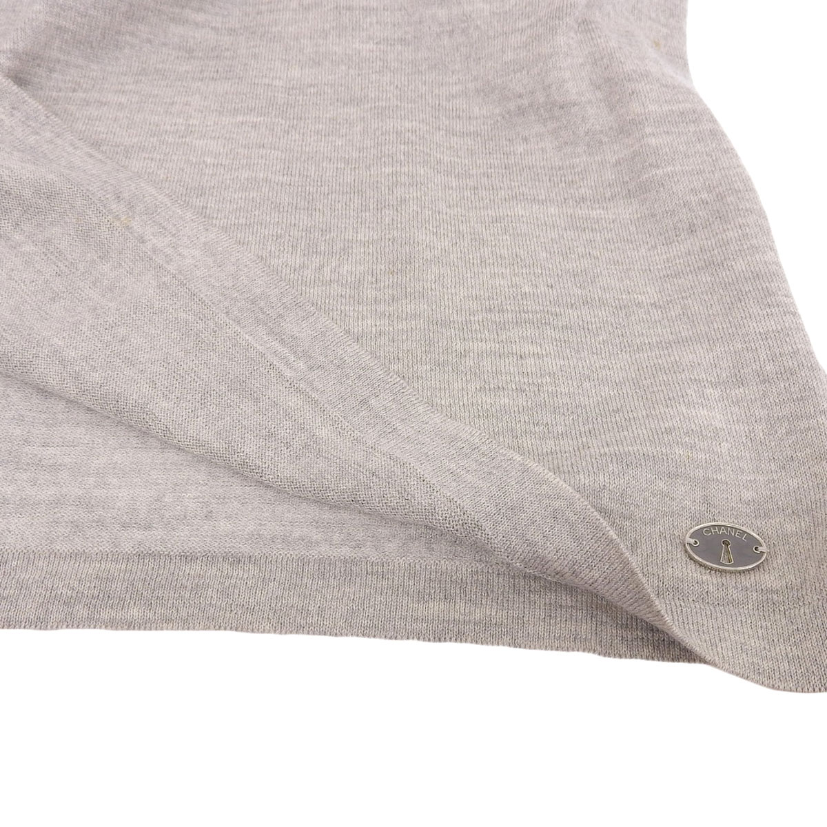 シャネル CHANEL ウールニットカットソー ウール グレー 38 レディース 07A P31900K00614 4010