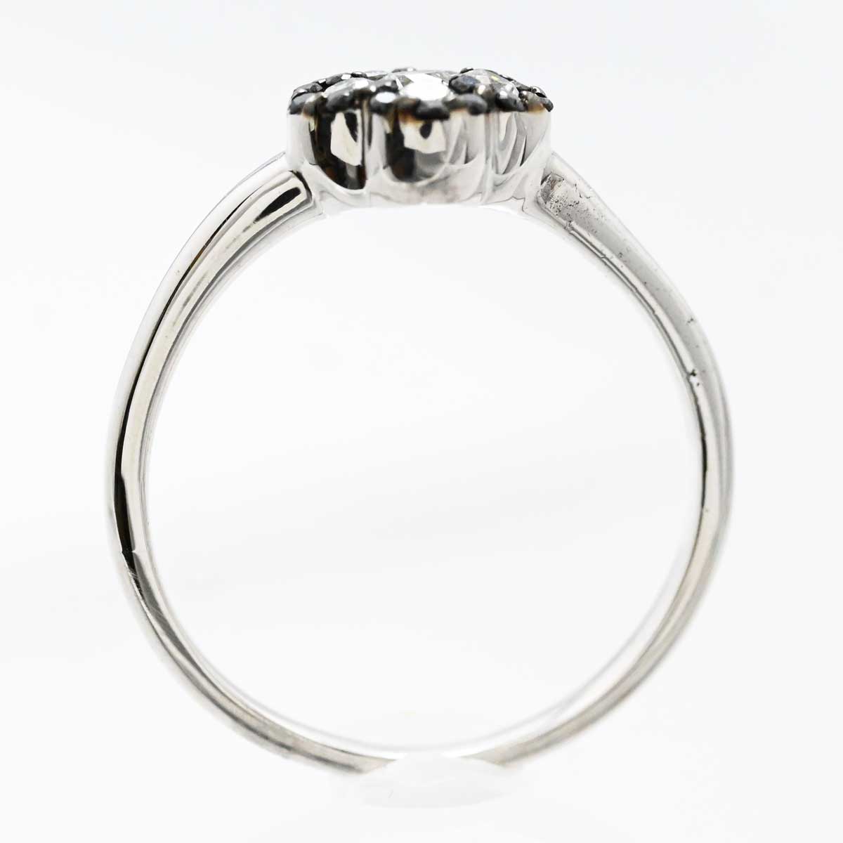 ポンテヴェキオ PONTE VECCHIO K18WG ホワイトゴールド ダイヤ0.26ct ブラックダイヤ0.10ct リング 12号  3424