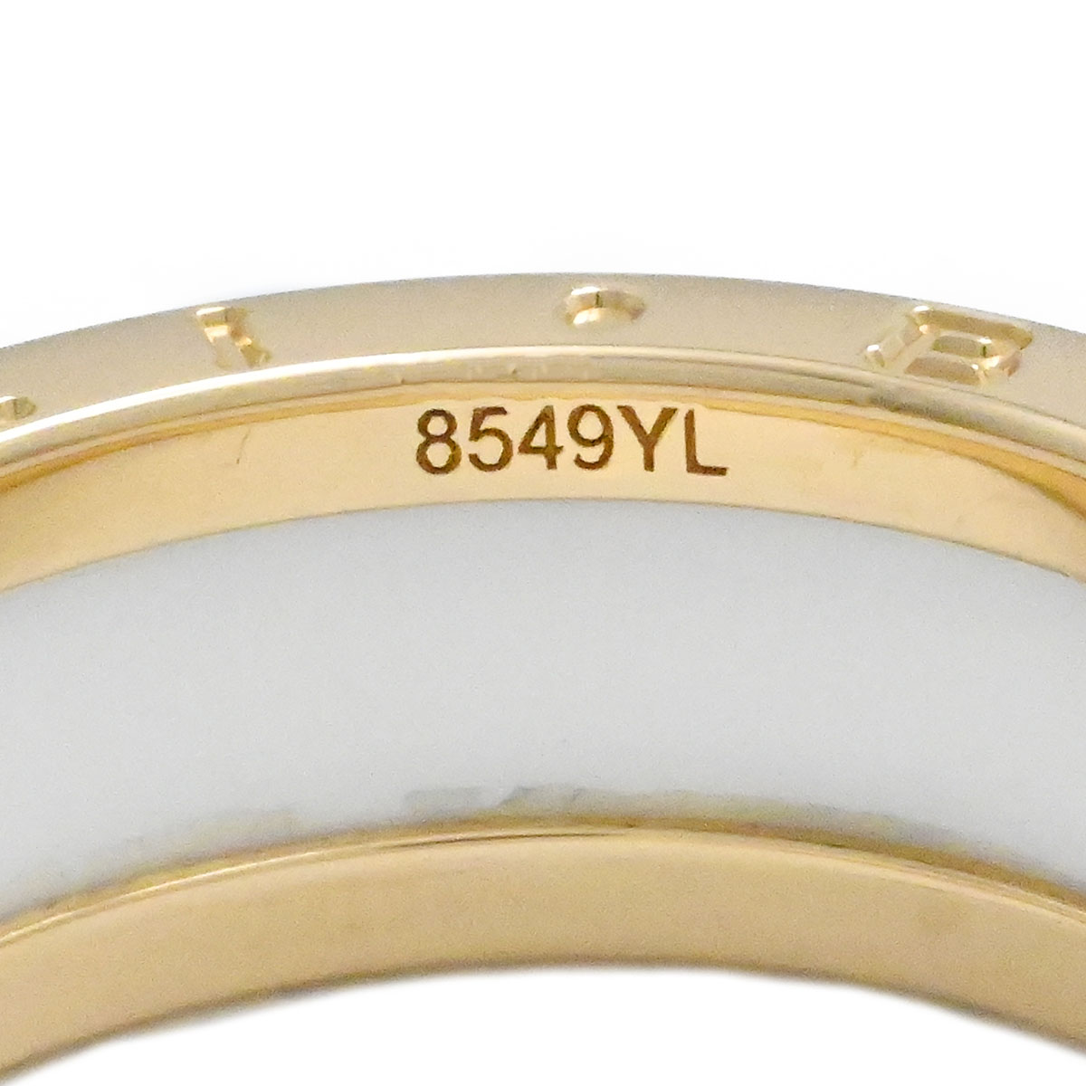 ブルガリ BVLGARI 750PG ピンクゴールド ビーゼロワン B-ZERO1 ホワイトセラミック 2バンドリング サイズ62 メンズ レディース  3879