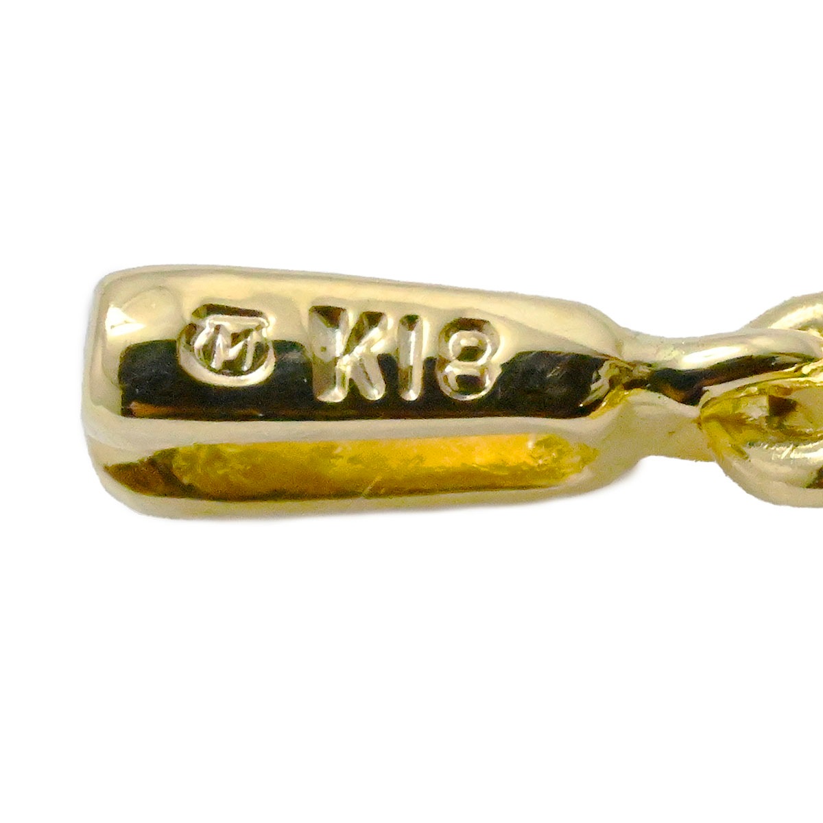 ミキモト MIKIMOTO K18YG イエローゴールド ベビーパール イニシャル ペンダントトップ チャーム レディース  3958