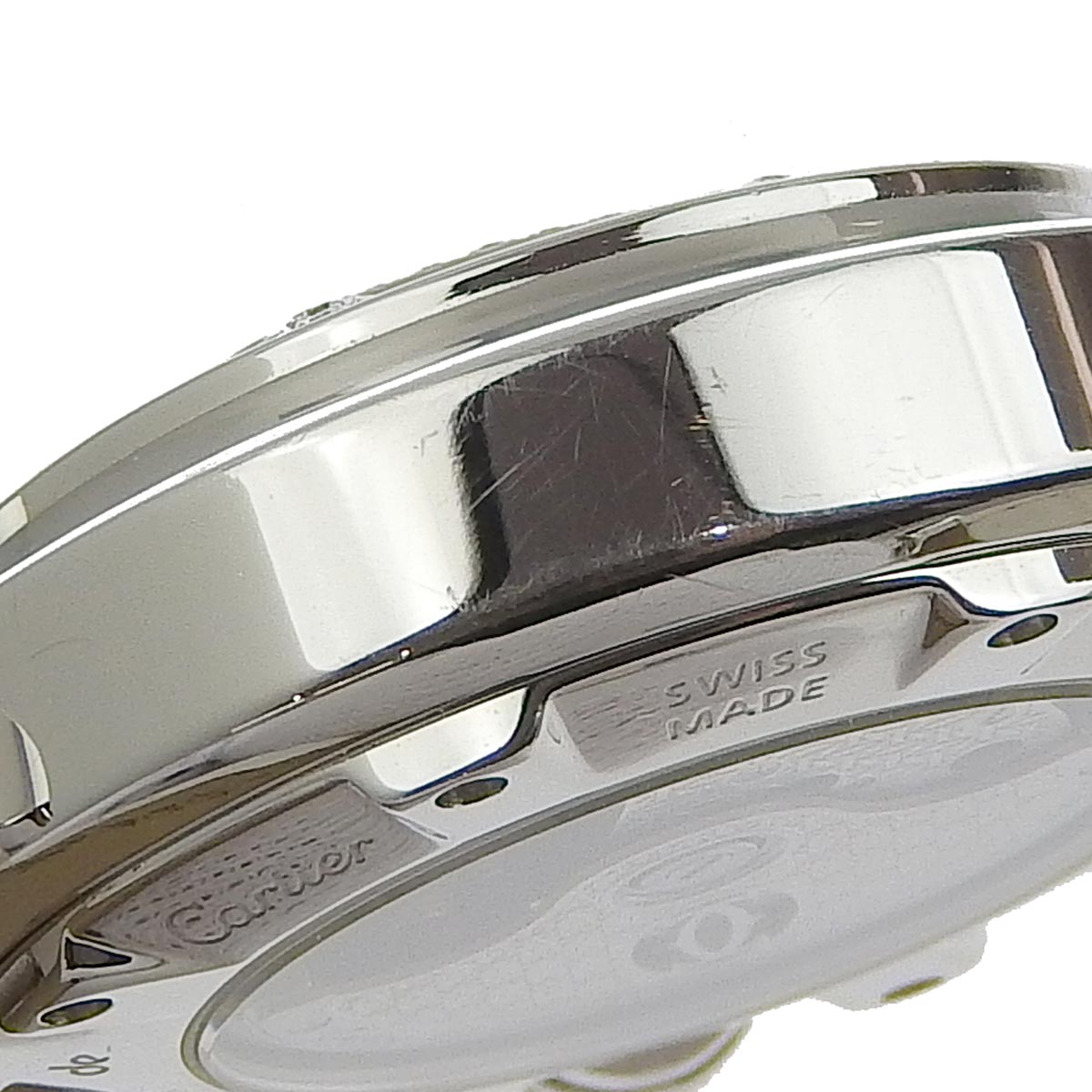 カルティエ CARTIER パシャグリッド32 レディース オートマ 腕時計 純正レザーベルト クロコ ダイアモンド 18K 750WG 8949
