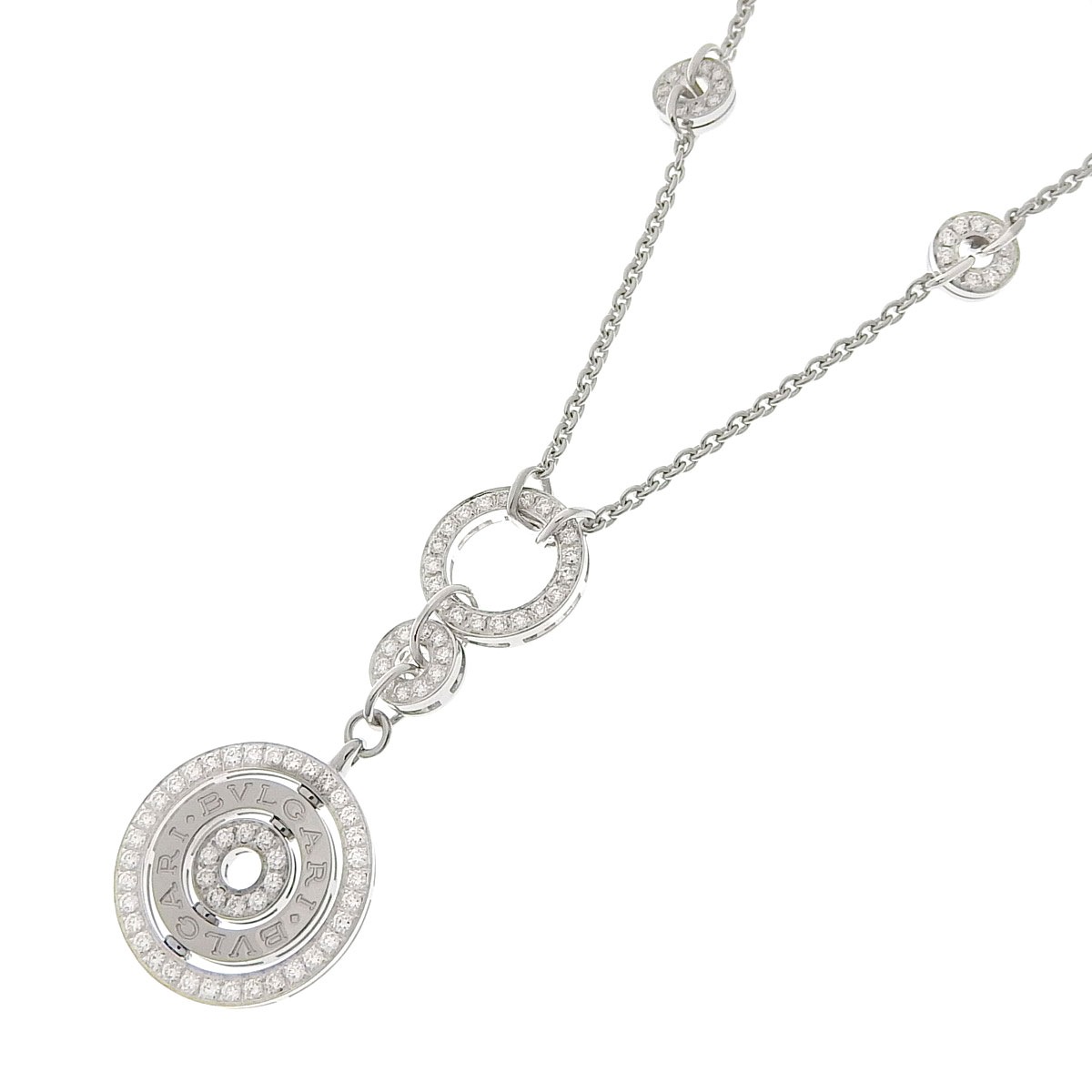 K18YGネックレス K18ダイヤモンドホワイトゴールドネックレス ブルガリ BVLGARI アスト