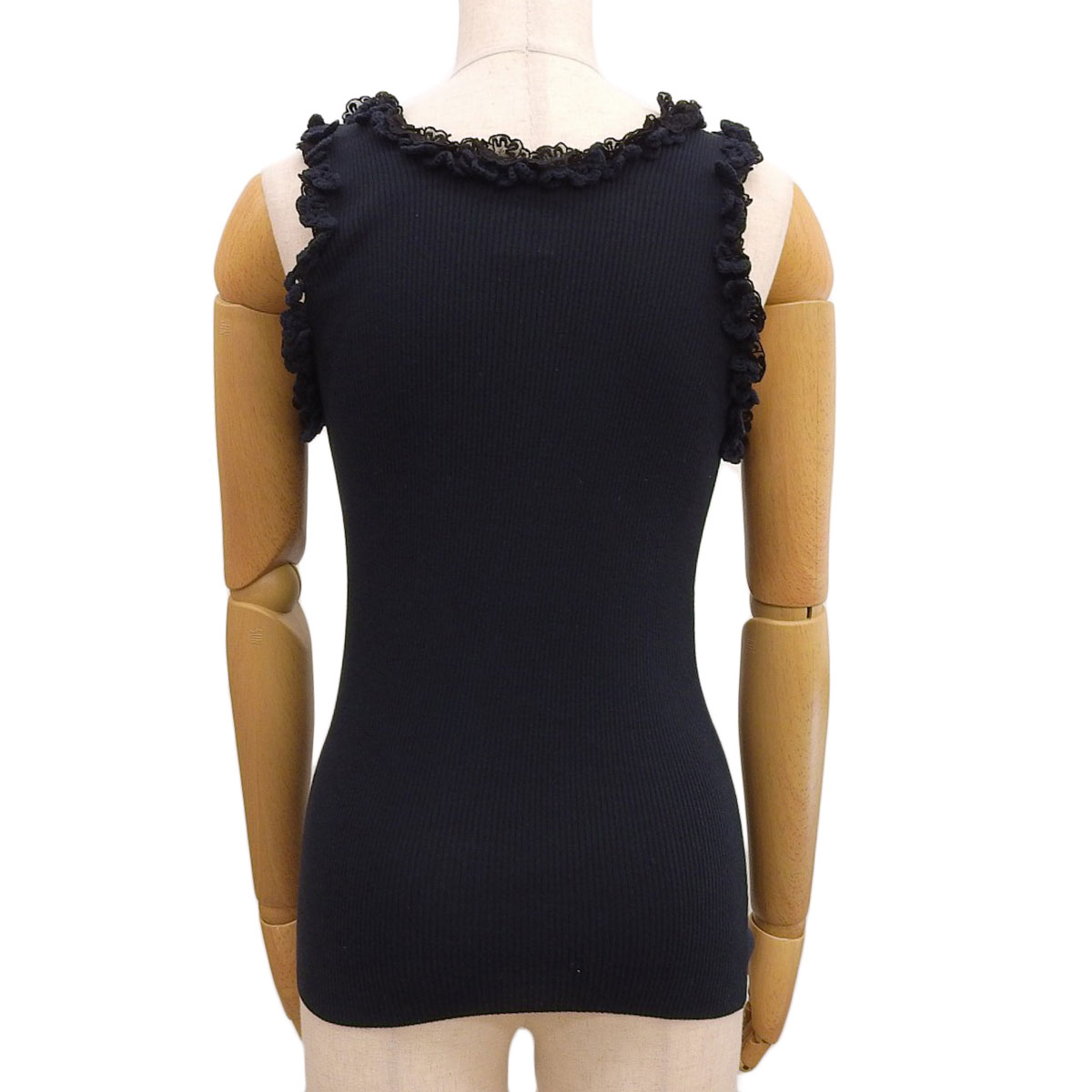 シャネル CHANEL ノースリーブ トップス タンクトップ コットン ネイビー 40 レディース 05C P25259V01783 4011