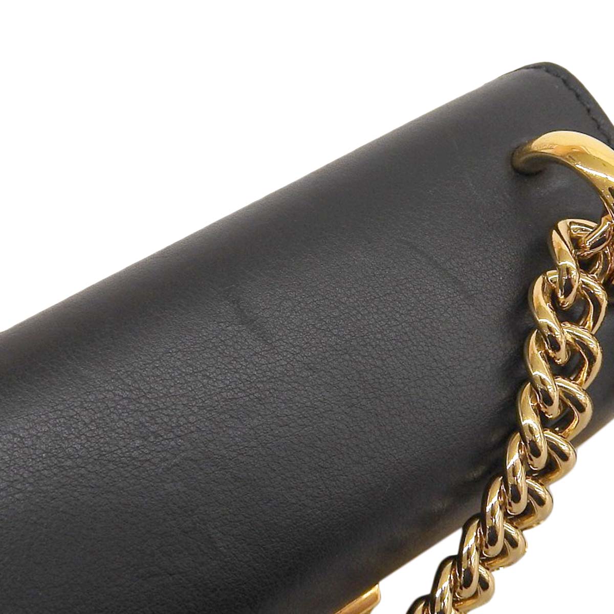 グッチ GUCCI パドロック チェーンショルダー ショルダーバッグ GGスプリームキャンバス レザー ブラック×ベージュ系 レディース  4294