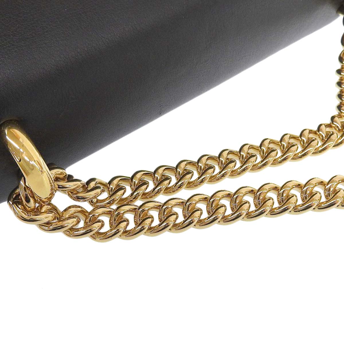 グッチ GUCCI パドロック チェーンショルダー ショルダーバッグ GGスプリームキャンバス レザー ブラック×ベージュ系 レディース  4294