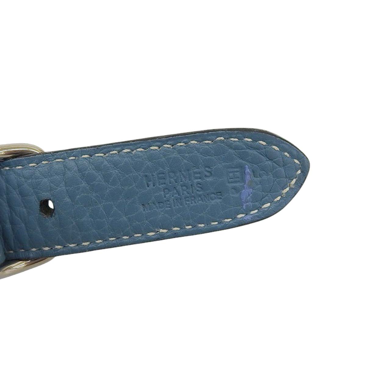 エルメス HERMES トリム31 ワンショルダー ショルダーバッグ トリヨンレザー ブルージーン シルバー金具 レディース □H刻印 2004年 4604