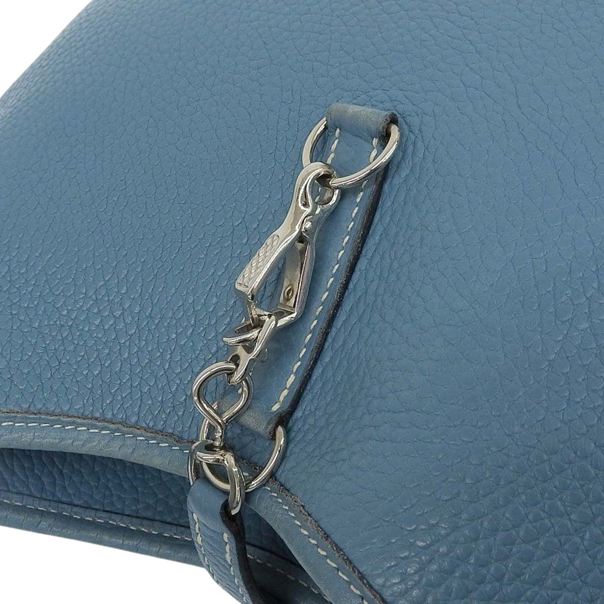 エルメス HERMES トリム31 ワンショルダー ショルダーバッグ トリヨンレザー ブルージーン シルバー金具 レディース □H刻印 2004年 4604