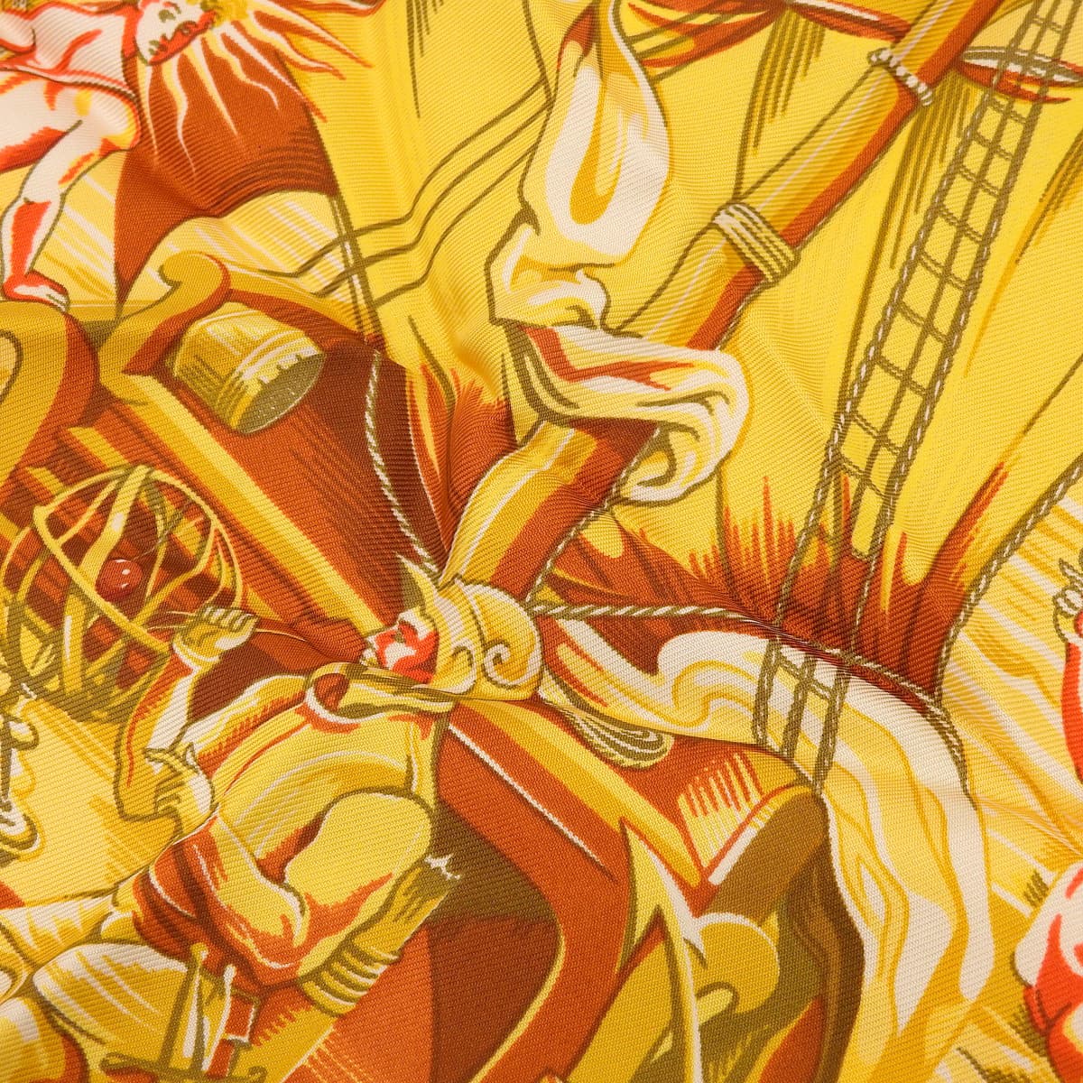 エルメス HERMES カレ90 Au-dera des cing mers 5つの海を越えて スカーフ シルク ブラック レディース 4763