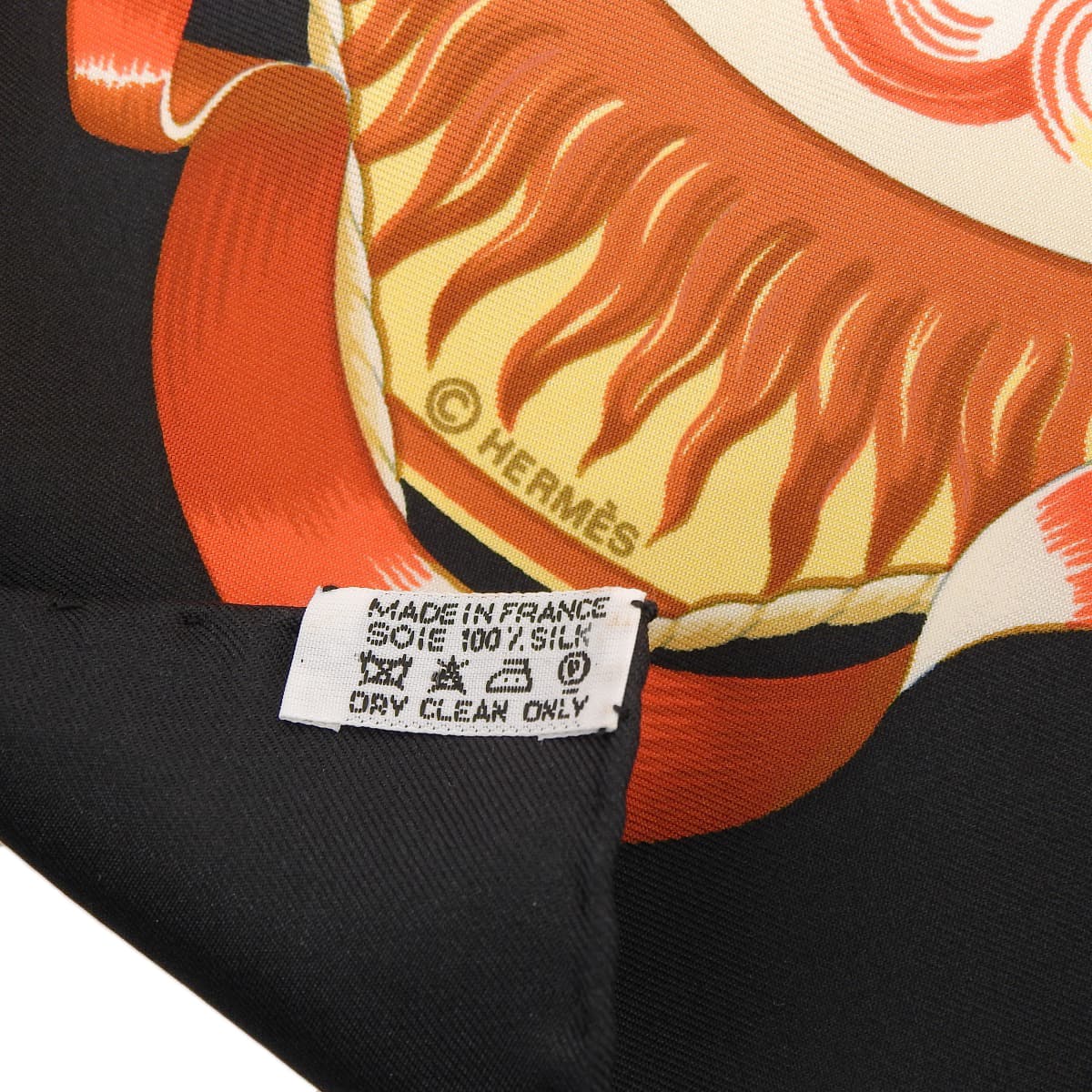 エルメス HERMES カレ90 Au-dera des cing mers 5つの海を越えて スカーフ シルク ブラック レディース 4763