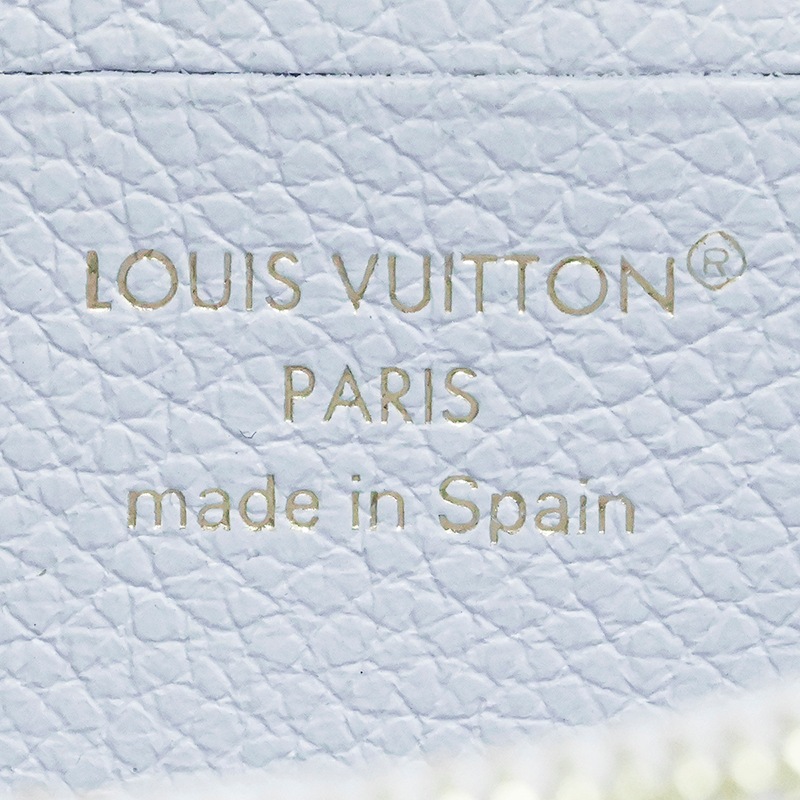 ルイヴィトン Louis Vuitton アンプラント ポルトモネロザリ コインケース コンパクトウオレット 財布М14505 アズールブルー レディース  2053