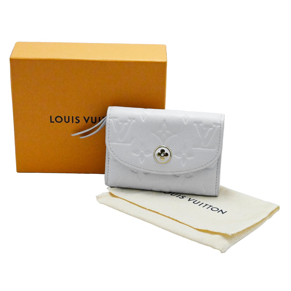 ルイヴィトン Louis Vuitton アンプラント ポルトモネロザリ コインケース コンパクトウオレット 財布М14505 アズールブルー レディース  2053