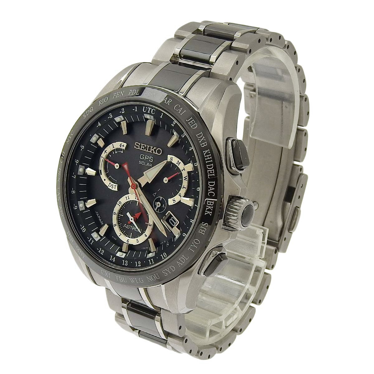 セイコー SEIKO ASTRON アストロン GPSソーラー 腕時計 チタン/セラミック ブラック文字盤 メンズ SBXB041 8X53-0AB0-2 4369